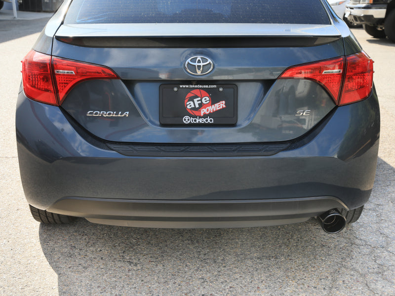 aFe 14-19 Toyota Corolla 1.8L Takeda 2.5in 304SS Axle-Back Exhaust w/ Black Tip - 49-36083-B