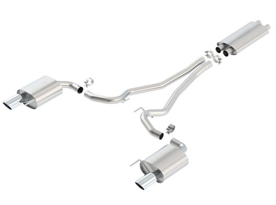 Borla 15-16 Ford Mustang GT / Convertible 5.0L AT/MT EC-Type CB SS Single Round Rolled Tips Exhaust - 1014040