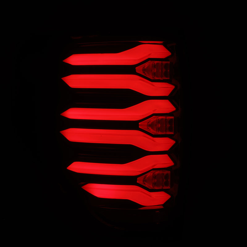 AlphaRex 09-14 Ford F150 LUXX LED Taillights - Black/Red Housing - 653090
