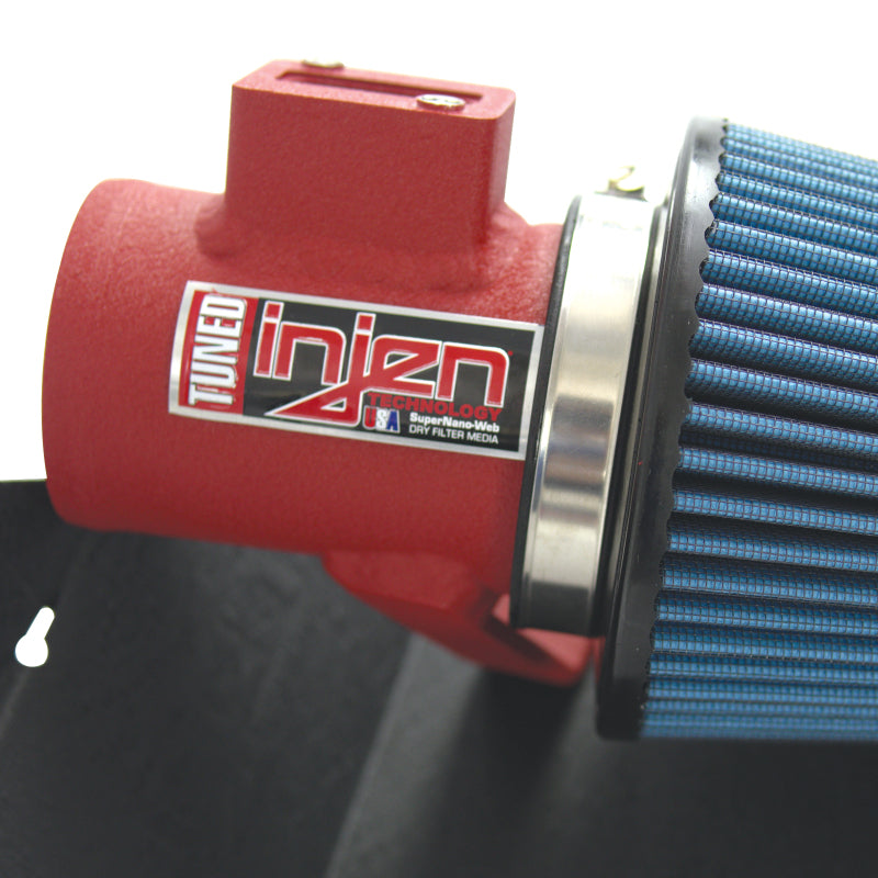 Injen 16-19 Ford Fiesta ST 1.6L Turbo 4Cyl Wrinkle Red Short Ram Intake w/MR Tech (Special order) - SP9018WR
