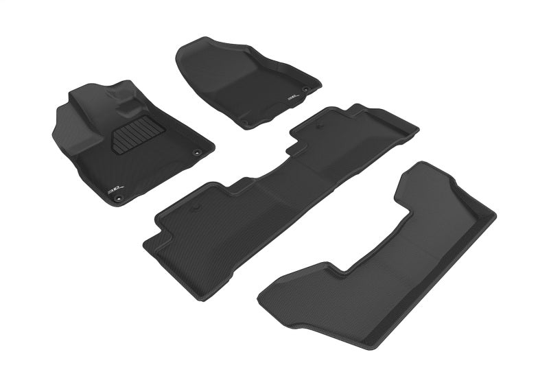 3D MAXpider 17-20 Acura MDX 6-Seat Kagu Black Full Set - L1AC01001509