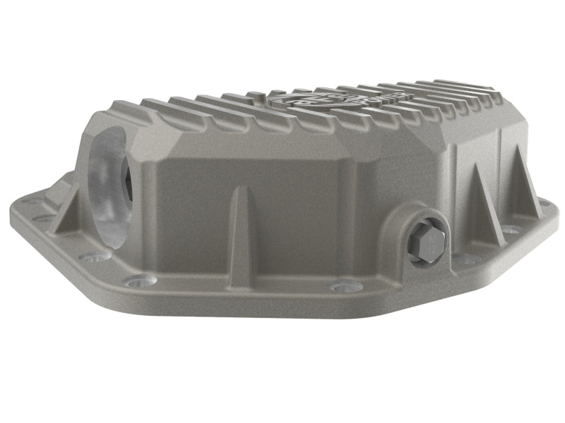 aFe POWER Street Series Front Diff Cover Raw w/ Machined Fins Ford F-250/350 23-26(Dana M235) - 46-71480A