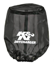 Load image into Gallery viewer, K&amp;N Drycharger Air Filter Wrap Round Tapered Black 5.375in Base ID x 4.375in Top ID x 7 H - RU-2590DK