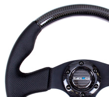 Load image into Gallery viewer, NRG Carbon Fiber Steering Wheel (315mm) Leather Trim w/Black Stitching - ST-310CFBS
