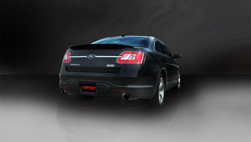Corsa 2010-2019 Ford Taurus SHO 3.5L V6 Turbo Sport Cat-Back Exhaust w/ Dual 4in Black Tips - 14315BLK