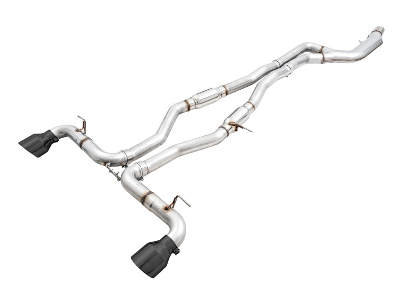 AWE Tuning 2020 Toyota Supra A90 Resonated Track Edition Exhaust - 5in Diamond Black Tips - 3015-33130