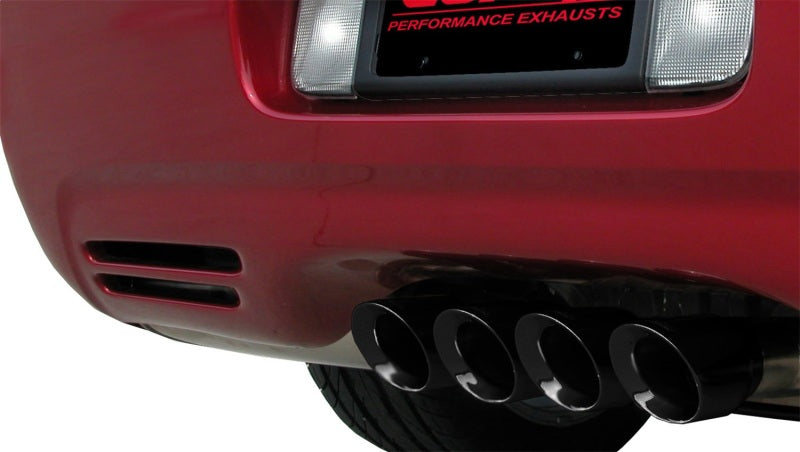 Corsa 97-04 Chevrolet Corvette (C5) 2.5in Sport Cat-Back Exhaust - 3.5in Black Tigershark Tips - 14139CBBLK