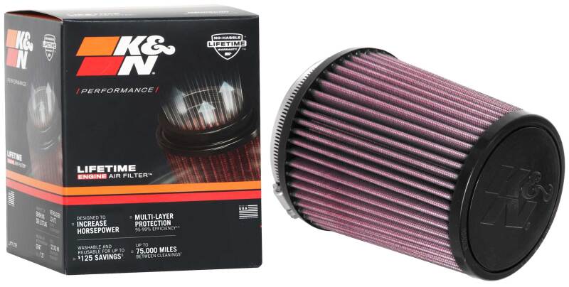 K&N Universal Air Filter 4in Flange / 5-3/8in Base / 4-1/2in Top / 6in Height - RU-4550