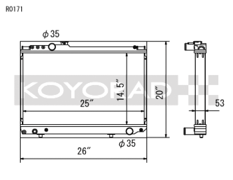 Koyo 86-92 Toyota Supra NA/Turbo MT Only (USDM Vehicles Req. M16x1.5 Plug) Radiator - R0171