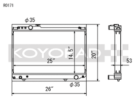 Koyo 86-92 Toyota Supra NA/Turbo MT Only (USDM Vehicles Req. M16x1.5 Plug) Radiator - R0171