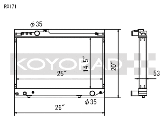 Koyo 86-92 Toyota Supra NA/Turbo MT Only (USDM Vehicles Req. M16x1.5 Plug) Radiator - R0171
