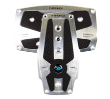 Load image into Gallery viewer, NRG Brushed Aluminum Sport Pedal A/T - Silver w/Black Rubber Inserts - PDL-250SL