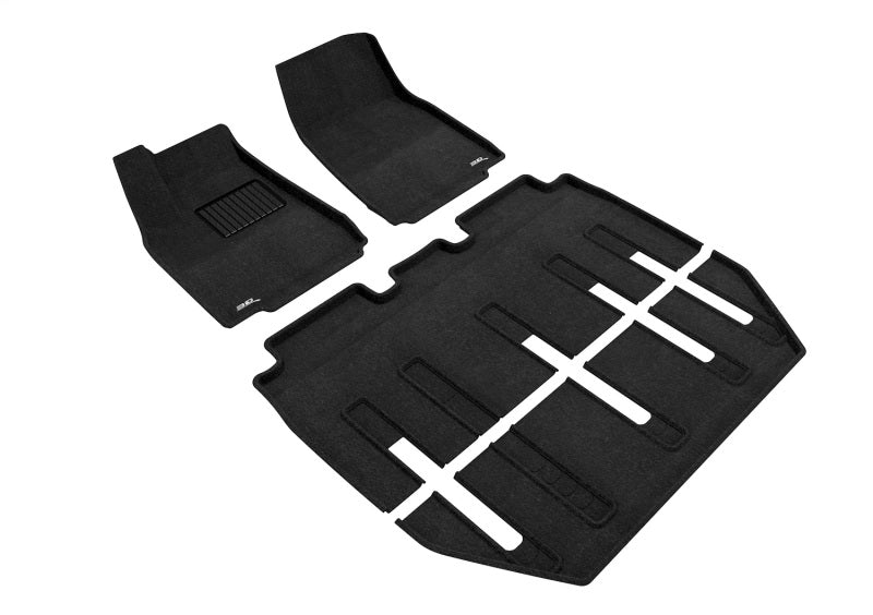 3D MAXpider 17-21 Tesla Model X Folding 7-Seat Elegant Black R1 R2 R3