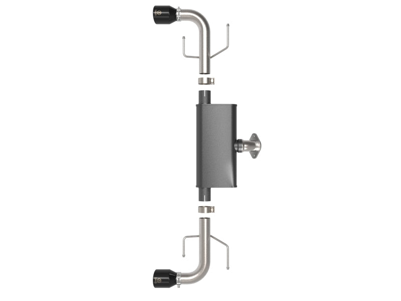 aFe Takeda 17-21 Mazda CX-5 2.5L (t) 2.5in. SS Axle-Back Exhaust System w/Black Tips - 49-37021-B