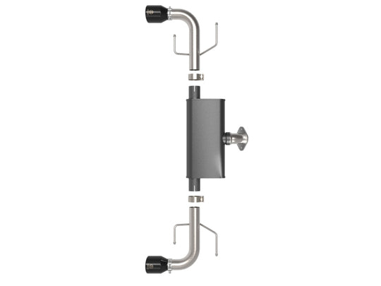 aFe Takeda 17-21 Mazda CX-5 2.5L (t) 2.5in. SS Axle-Back Exhaust System w/Black Tips - 49-37021-B