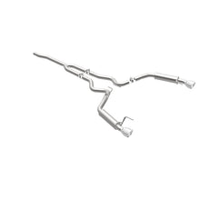 Load image into Gallery viewer, MagnaFlow Cat-Back 15-16 Ford Mustang 2.3L L4 Competition SS 3in Dual Split Rear 4.5in Black Tips - 19256