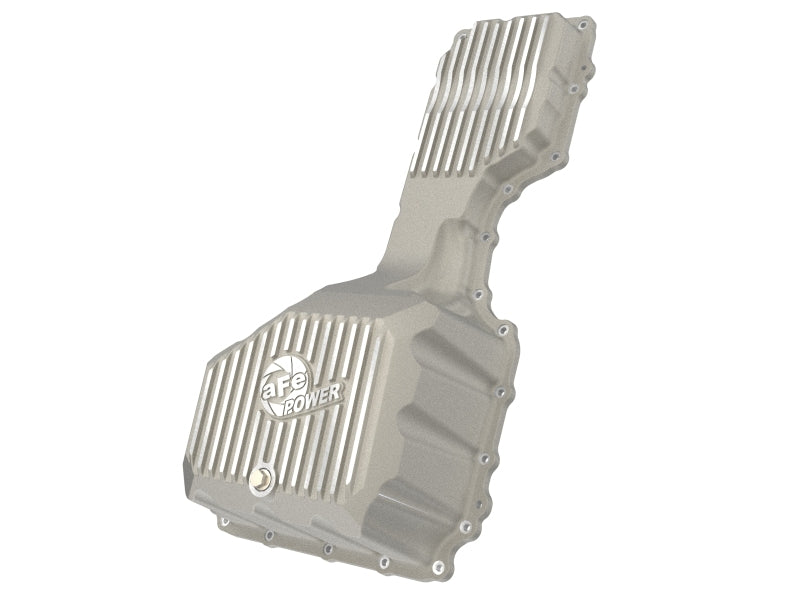 aFe GM Diesel Trucks 17-19 V8-6.6L L5P POWER Street Series Engine Oil Pan Raw w/ Machined Fins - 46-71360A