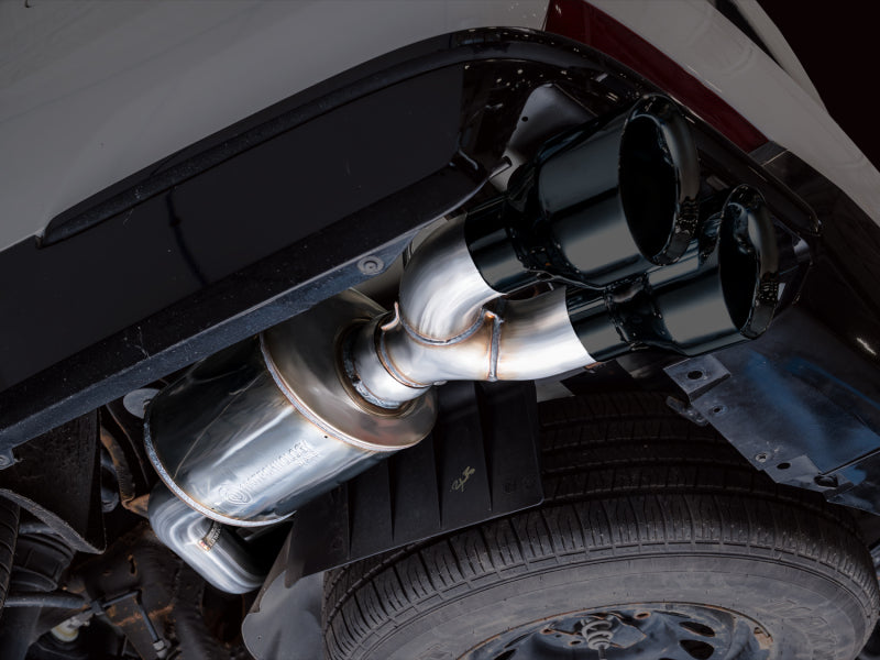 AWE Tuning 2021+ Cadillac Escalade 6.2L 0FG Dual Exit Exhaust System w/ 5in Diamond Blk Tips - 3015-43321