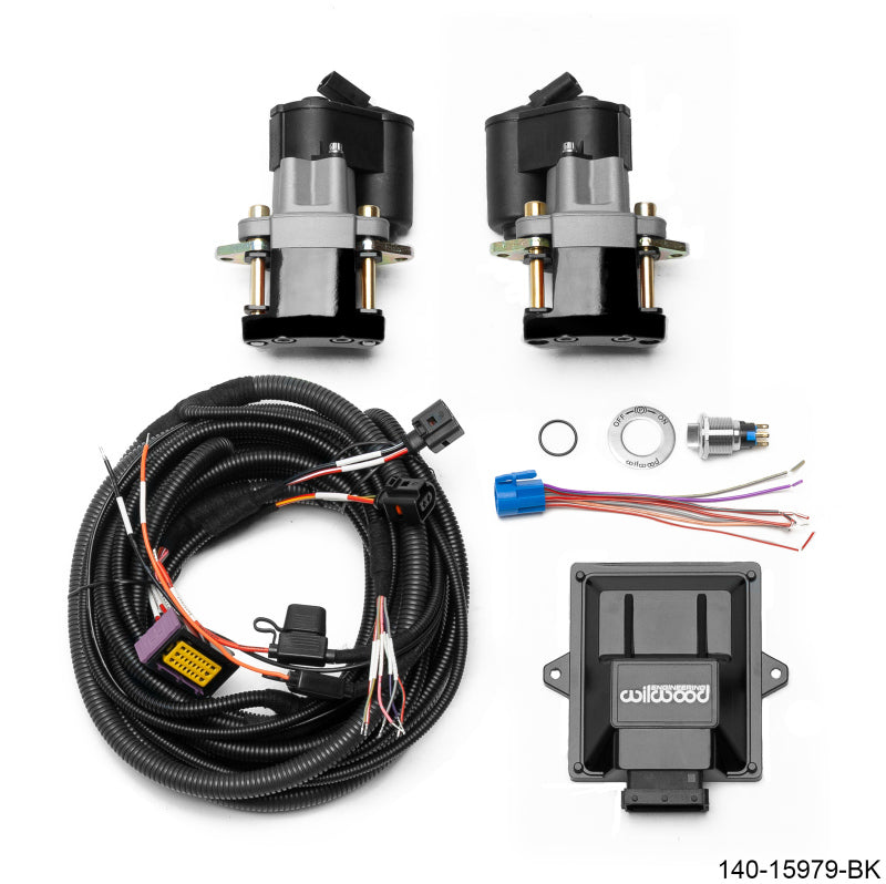 Wilwood Electronic Parking Brake Rear Retrofit Kit - 0.810in Rotor Black - 140-15978-BK
