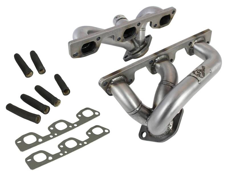 aFe Twisted Steel Header SS-409 HDR Jeep Wrangler JK 07-11 V6 3.8L - 48-46203