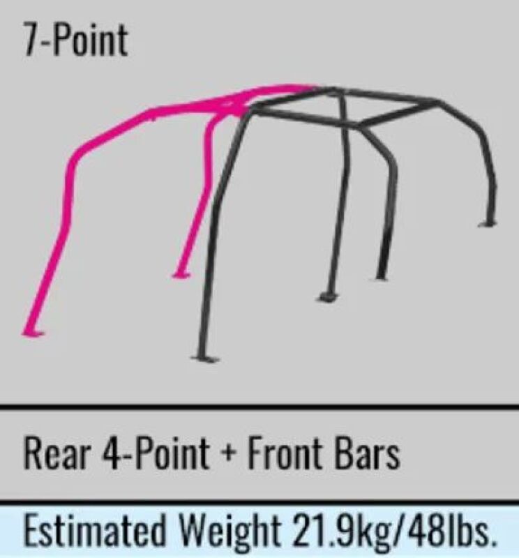 Cusco D1 Roll Cage 7 Point 4/5 Passenger Around Dash 1999 Mitsubishi Lancer Evo V (S/O / No Cancel) - 560 261 L