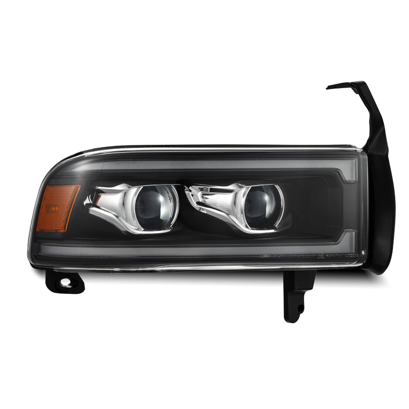 AlphaRex 94-01 RAM 1500 LUXX LED Proj Headlights Blk w/Activ Light/Seq Signal/SB DRL - 880353