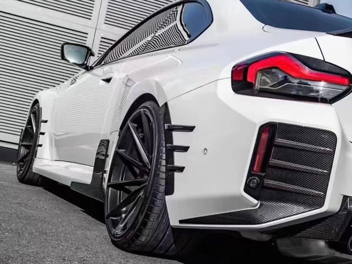 AutoTecknic Dry Carbon Rear Bumper Trim Set - BMW G87 M2
