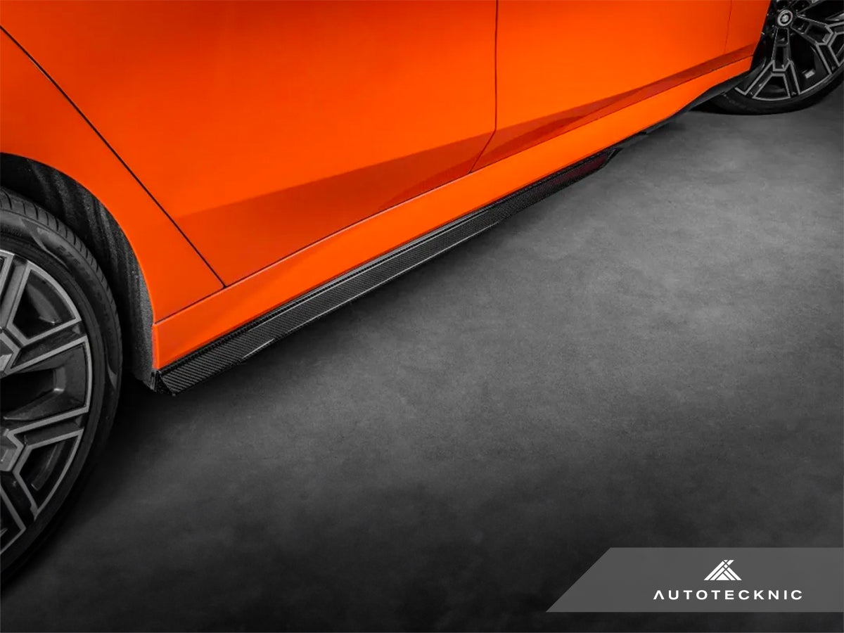 AutoTecknic Dry Carbon Fiber Side Skirt Extension Set - BMW G60 5-Series