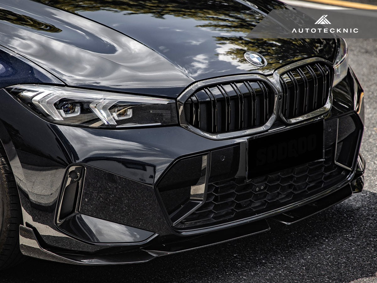 AutoTecknic Dry Carbon Performante Front Splitter Set - BMW G20 3-Series M-Sport LCI