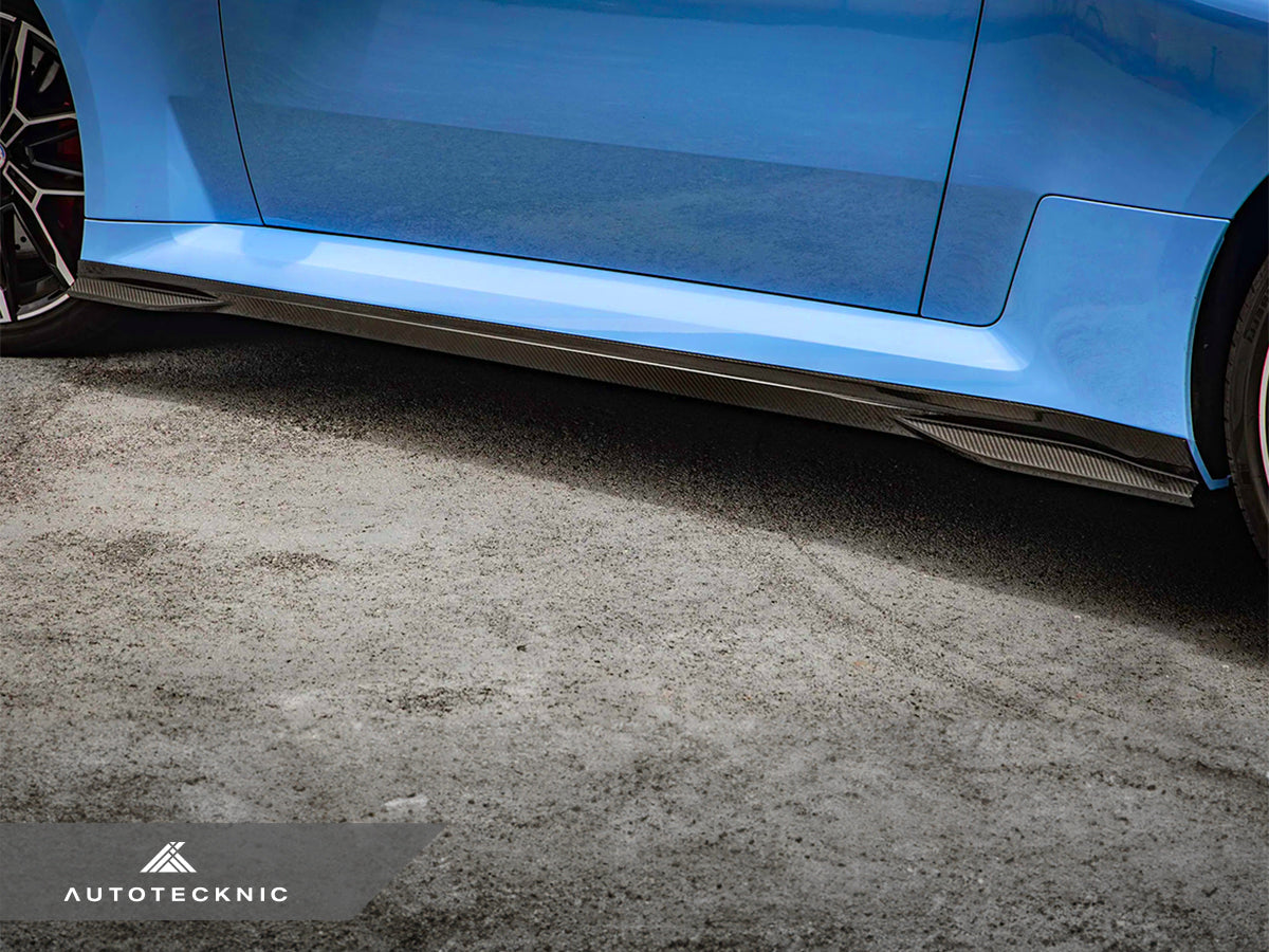AutoTecknic Dry Carbon Fiber Side Skirt Extension Set - BMW G87 M2