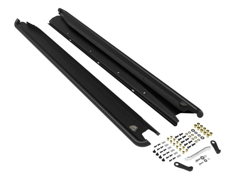 aFe POWER 20-23 Subaru Outback H4 2.4L (t) / H4 2.5L Terra Guard Trail Slider Steps - Black - 79-27003