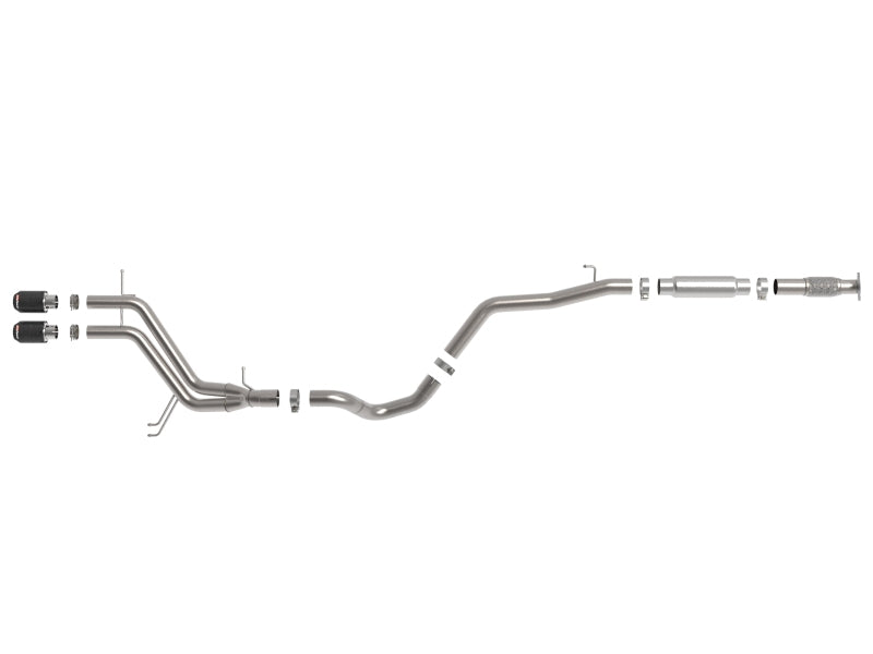 aFe Takeda 2-1/2in to 3in SS-304 Cat-Back Exhaust w/ C/F Tips 13-17 Hyundai Veloster L4-1.6L - 49-37018-C