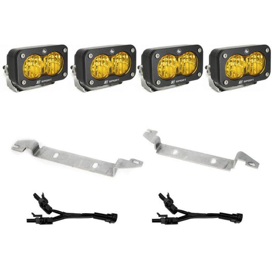 Baja Designs 2022+ Toyota Tundra S2 Sport Fog Pocket Kit - Baja Amber - 448081