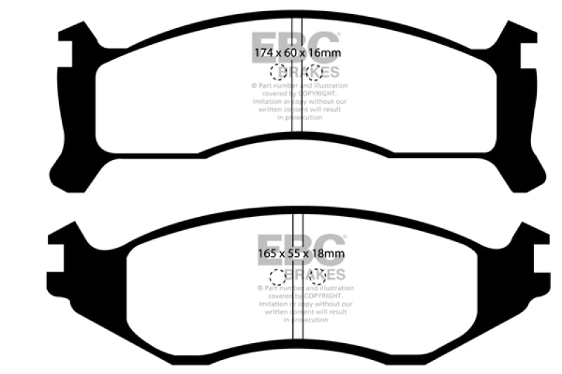 EBC 91-93 Chrysler Fifth Avenue 3.8 Redstuff Front Brake Pads - DP31249C