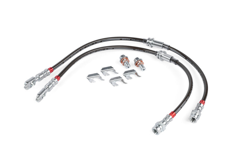 APR 15-20 Audi A3/A3 Quattro/S3/15-24 VW Golf R Braided Stainless Steel Brake Line Set - Front - BRK00050