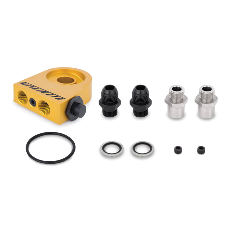 Mishimoto Universal Thermostatic Oil Cooler Kit 13-Row Black - MMOC-U13TBK