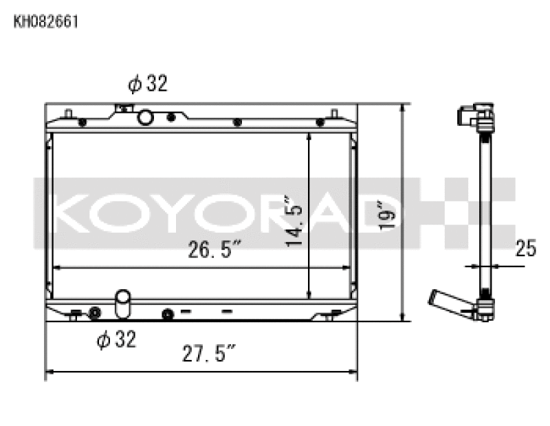 Koyo 12-15 Honda Civic SI 2.4L (MT) Radiator - KH082661