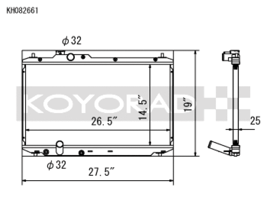 Koyo 12-15 Honda Civic SI 2.4L (MT) Radiator - KH082661