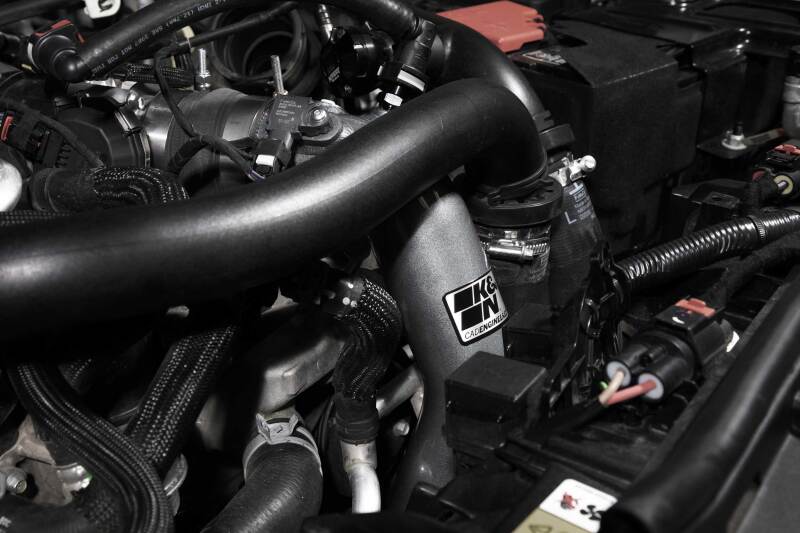 K&N 2023 Ford Bronco Raptor 3.0L V6 Aluminum Charge Pipe Kit - Gunmetal Gray - 77-1020KC
