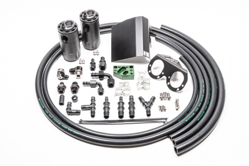 Radium 02-21 Subaru EJ-Series Fluid Lock Turbo Dual Catch Can Kit - 20-0608-FL