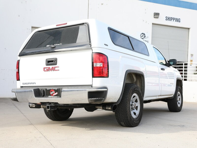 aFe Apollo GT Cat-Back Exhaust GM Trucks 09-18 V6-4.3L/V8-4.8/5.3L-Dual Rear-Side Exit Black Tips - 49-44134-B