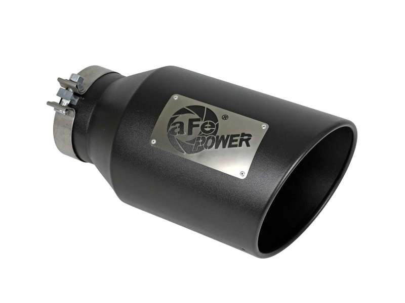 aFe Power Universal 5in Inlet 8in Outlet MACH Force-XP Clamp-On Exhaust Tip - Black - 49T50801-B15