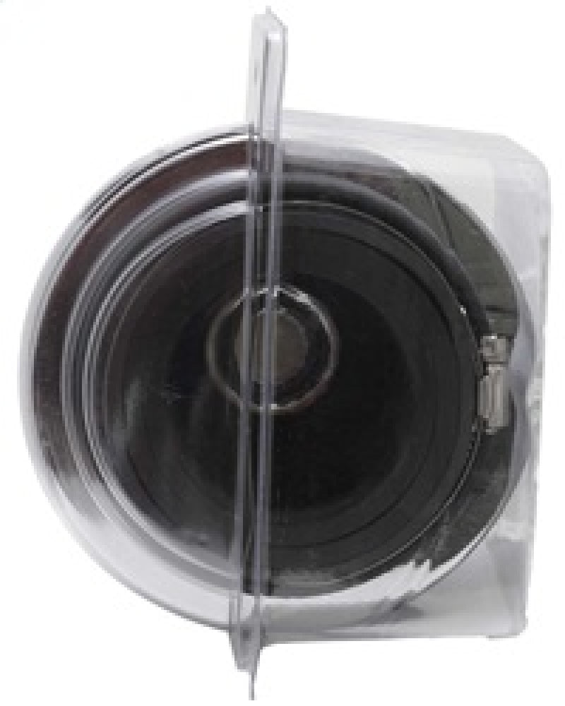 K&N Universal Air Filter Chrome Round Tapered Red - 4in Flange ID x 1.125in Flange Length x 5.5in H - RG-1001RD