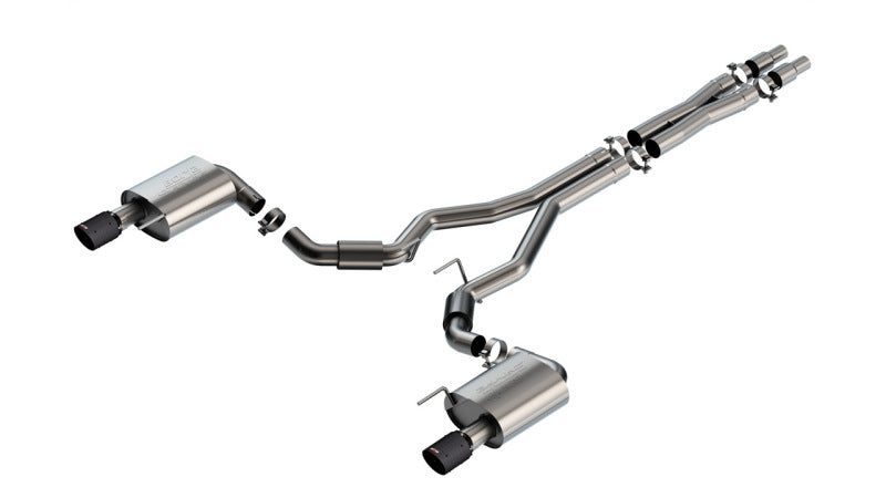 Borla 2024 Ford Mustang GT 5.0L V8 w/o Active Exhaust S-Type Cat-Back Exhaust System - Carbon Fiber - 140960CFBA