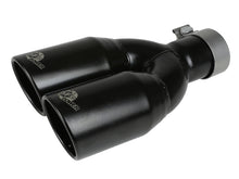 Load image into Gallery viewer, aFe MACH Force-Xp 409 Stainless Steel Clamp-on Exhaust Tip 2.5in Inlet 3.5in Outlet - Black - 49T25374-B12