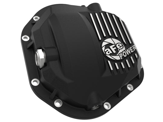 aFe Pro Series Dana 60 Front Differential Cover Black w/ Machined Fins 17-20 Ford Trucks (Dana 60) - 46-71100B