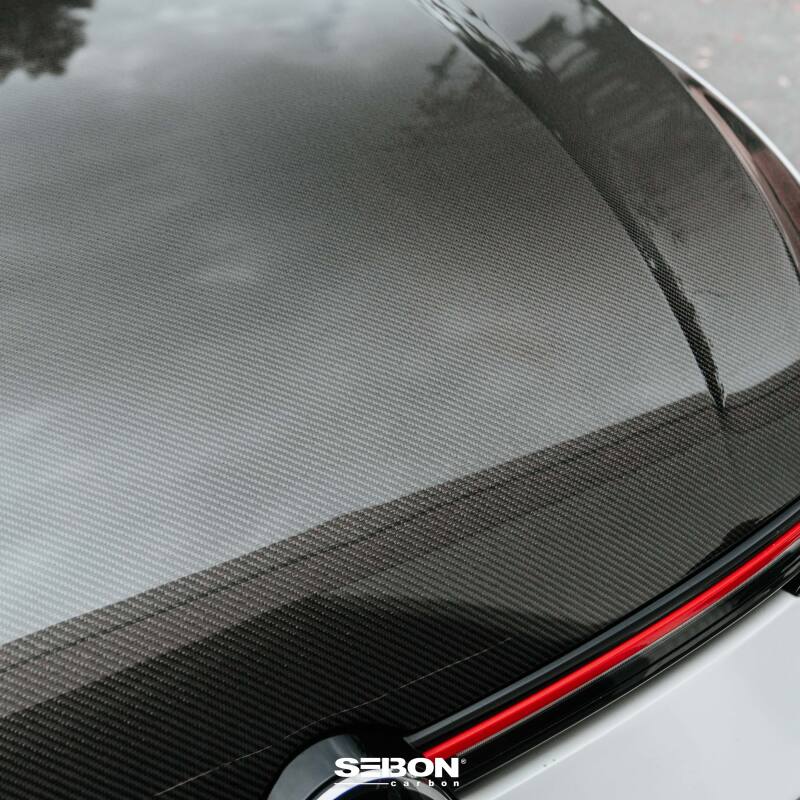 Seibon 22-23 Volkswagen Golf GTI/R OEM Style Carbon Fiber Hood - HD22VWG8-OE