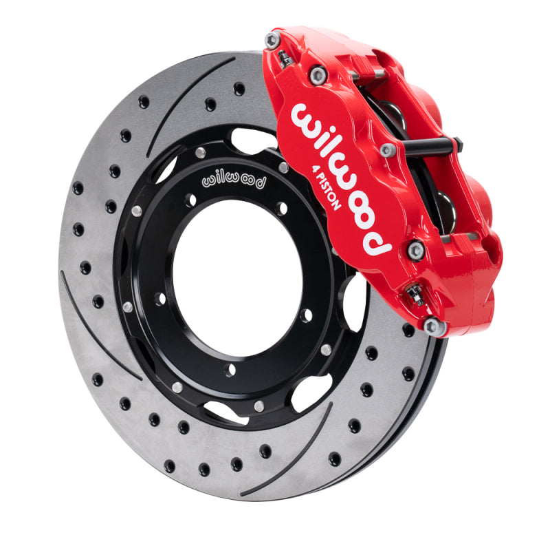 Wilwood 69-74 Porsche 911 Front Superlite Brake Kit 3in MT Drilled & Slotted Face - Red - 140-16937-DR