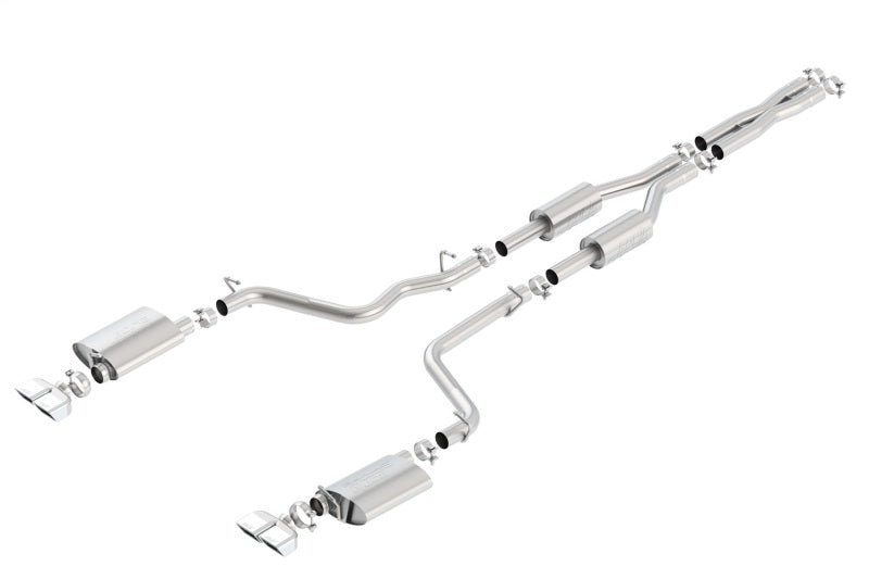 Borla 09-14 Dodge Challenger R/T 5.7L RWD 2Dr. Dual Rctgl. Angle S-Type CB Exhaust - Rear Split Exit - 140707