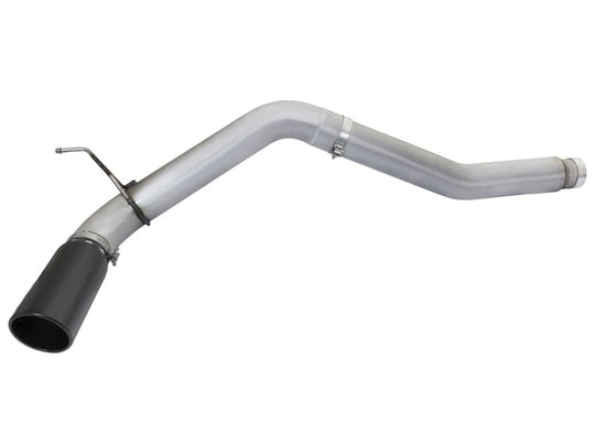 aFe Atlas Exhaust 5in DPF-Back Al Steel 2016 Nissan Titan XD V8-5.0L Black Tip - 49-06112-B
